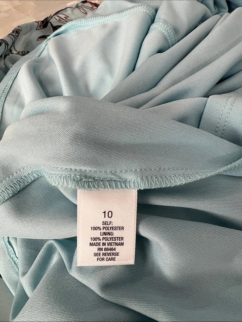 Light Blue Floral High-Low Dress with Tie Waist - Picture 12 of 12
